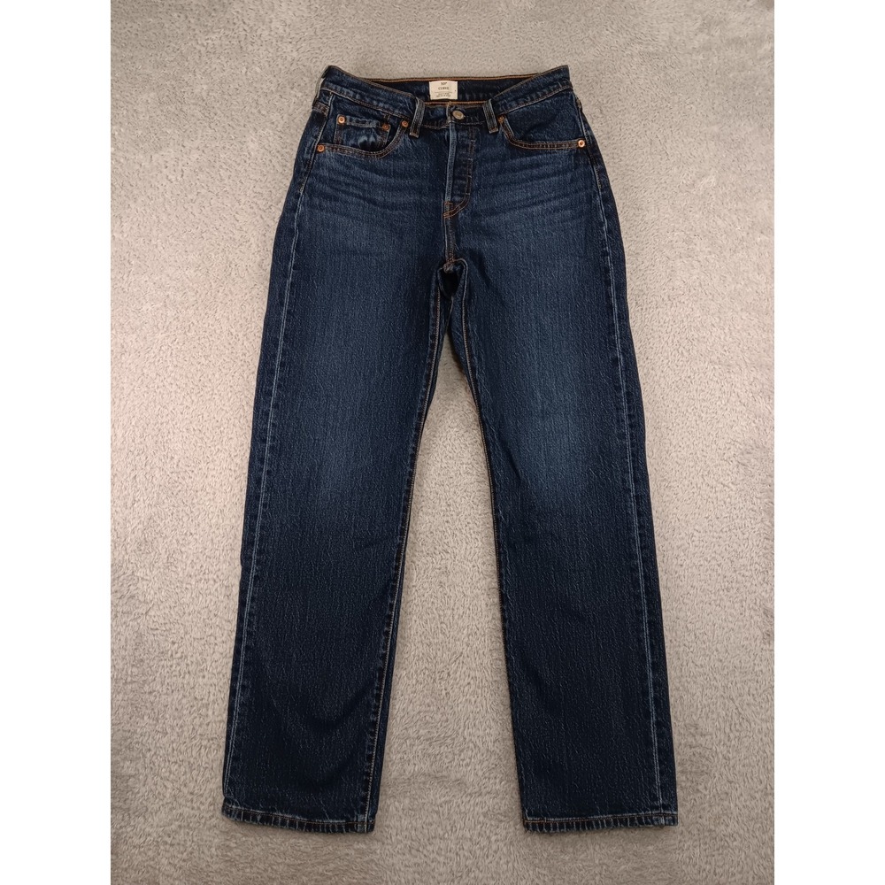 Levi's 501 Curve Jeans Women 28x30 Blue Straight Leg Button Fly